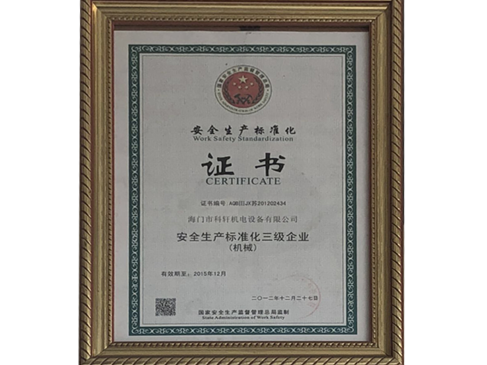 安全生產(chǎn)標準化